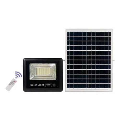 Solar 100W LED Floodlight - Black
