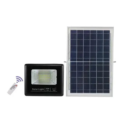 Solar 40W LED Floodlight - Black