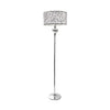 Bright Star Silver Patterned Floor Standing Lamp