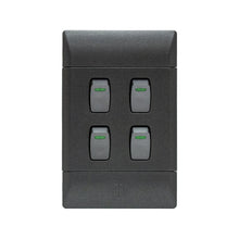 Load image into Gallery viewer, CBi Electric SUL125-G Switch Ultra 4 Lever 1-Way Light Switch 4x2 - Graphite