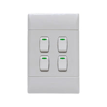 Load image into Gallery viewer, CBi Electric SUL125-W Switch Ultra 4 Lever 1-Way Light Switch 4x2 - White