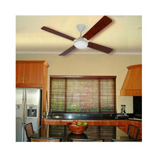 Load image into Gallery viewer, Solent High Breeze 4 Blade Ceiling Fan 1200mm - Matt White & Mahogany