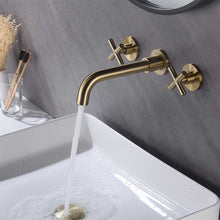 Load image into Gallery viewer, Trendy Taps Aurum Dual Handle Mixer - Brushed Gold