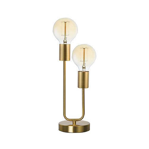 Metal Globe Table Lamp - Brass