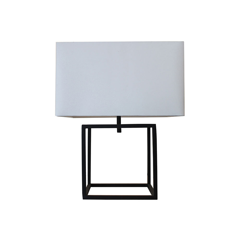 Square Bar Cube Table Lamp - Sandpaper Black