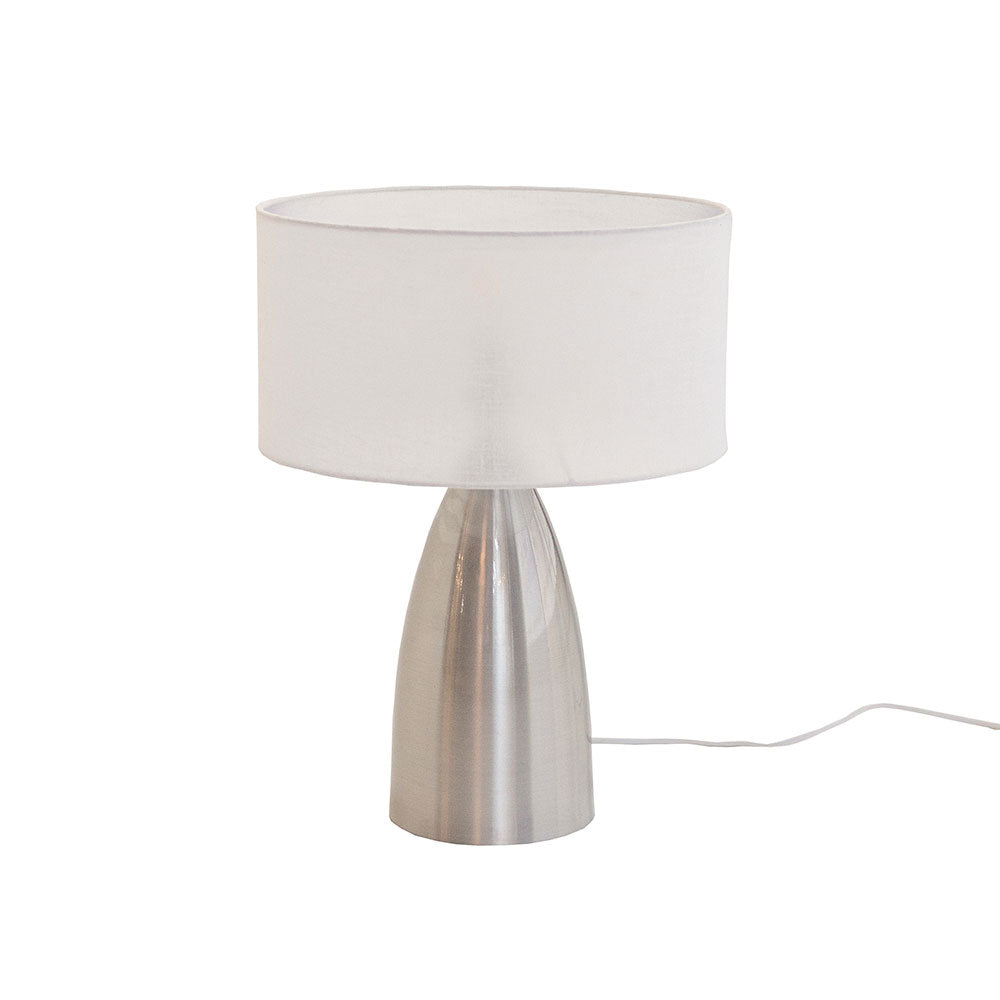 Spun Aluminium Cone Table Lamp - Silver