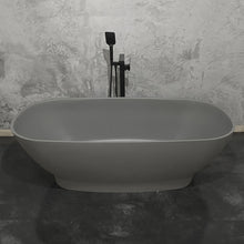 Load image into Gallery viewer, Two Tone Stone Ovale Freestanding Bath