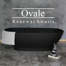 Load image into Gallery viewer, Two Tone Stone Ovale Freestanding Bath