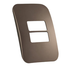 Load image into Gallery viewer, VETi 1 2 Horizontal Module Cover Plate 4 x 2 - Black Trim