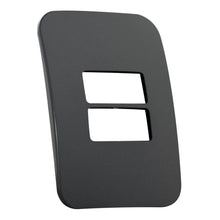 Load image into Gallery viewer, VETi 1 2 Horizontal Module Cover Plate 4 x 2 - Black Trim