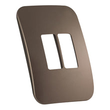 Load image into Gallery viewer, VETi 1 2 Vertical Module Cover Plate 4 x 2 - Black Trim