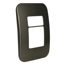Load image into Gallery viewer, VETi 1 1 Horizontal & Wide Module Cover Plate 4 x 2 - Black Trim