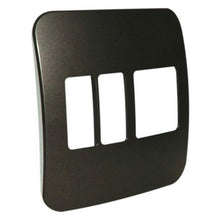 Load image into Gallery viewer, VETi 1 2 Vertical & 2 Wide Module Cover Plate 4 x 4 - Black Trim