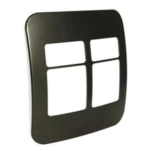Load image into Gallery viewer, VETi 1 2 Horizontal & 2 Wide Module Cover Plate 4x4 - Black Trim
