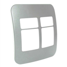 Load image into Gallery viewer, VETi 1 2 Horizontal & 2 Wide Module Cover Plate 4 x 4 - Black Trim