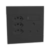 VETi 2 RSA Slimline Combo Socket 4 x 4 - Charcoal