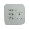 VETi 1 Slimline Combo Socket 4 x 4 - White Modules