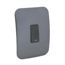 Load image into Gallery viewer, VETi 1 1 Lever 1-Way Light Switch with Locator 4x2 - Black Module