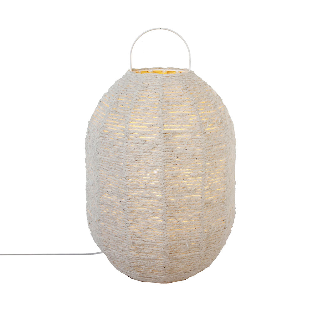 Cotton Floor Lantern - Off White