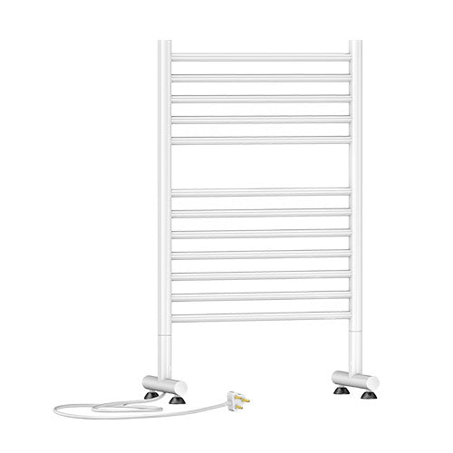 Jeeves Tangent E Freestanding Heated Towel Rail - White