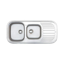 Load image into Gallery viewer, Franke Quinline QLX621-110 Stainless Steel Double Bowl Inset Sink 500x1100mm