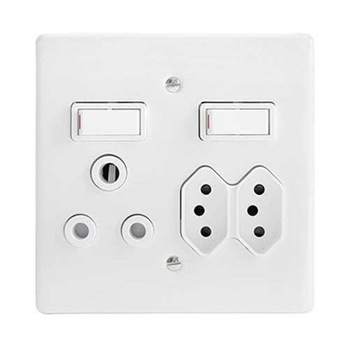 Crabtree Classic RSA Double Slimline Combo Socket 4 x 4