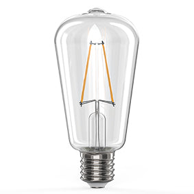 PioLED LED Dimmable Pear Filament Bulb E27 4W 600lm Natural White