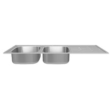 Load 3D model into Gallery viewer, Franke Cascade CDX621-120 Stainless Steel Double Bowl Inset Sink 500x1200mm