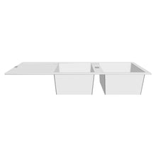 Load 3D model into Gallery viewer, Franke Maris MRG621 Fragranite Double Bowl Inset Sink 500x1160mm - Polar White