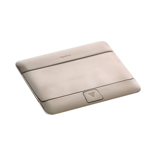 Legrand Arteor 3 Module Pop-Up Floor Box - Brushed Stainless Steel
