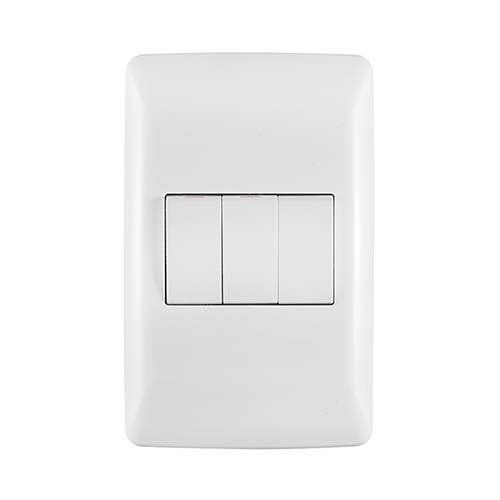 Crabtree Diamond 3 Lever 2 x 1-Way & 1 x 2-Way Light Switch 4 x 2