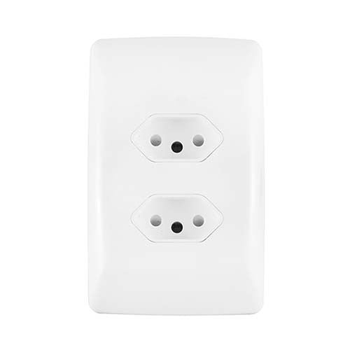 Crabtree Diamond Double Slimline Unswitched Socket 2 x 4