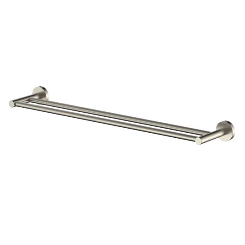 Cobra Seine Double Towel Rail 650mm - Brushed Nickel