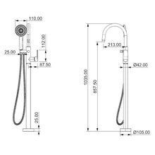 Load image into Gallery viewer, Cobra Seine Freestanding Bath Mixer
