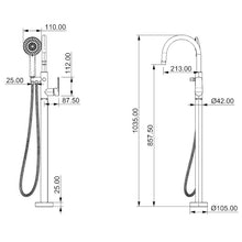 Load image into Gallery viewer, Cobra Seine Freestanding Bath Mixer
