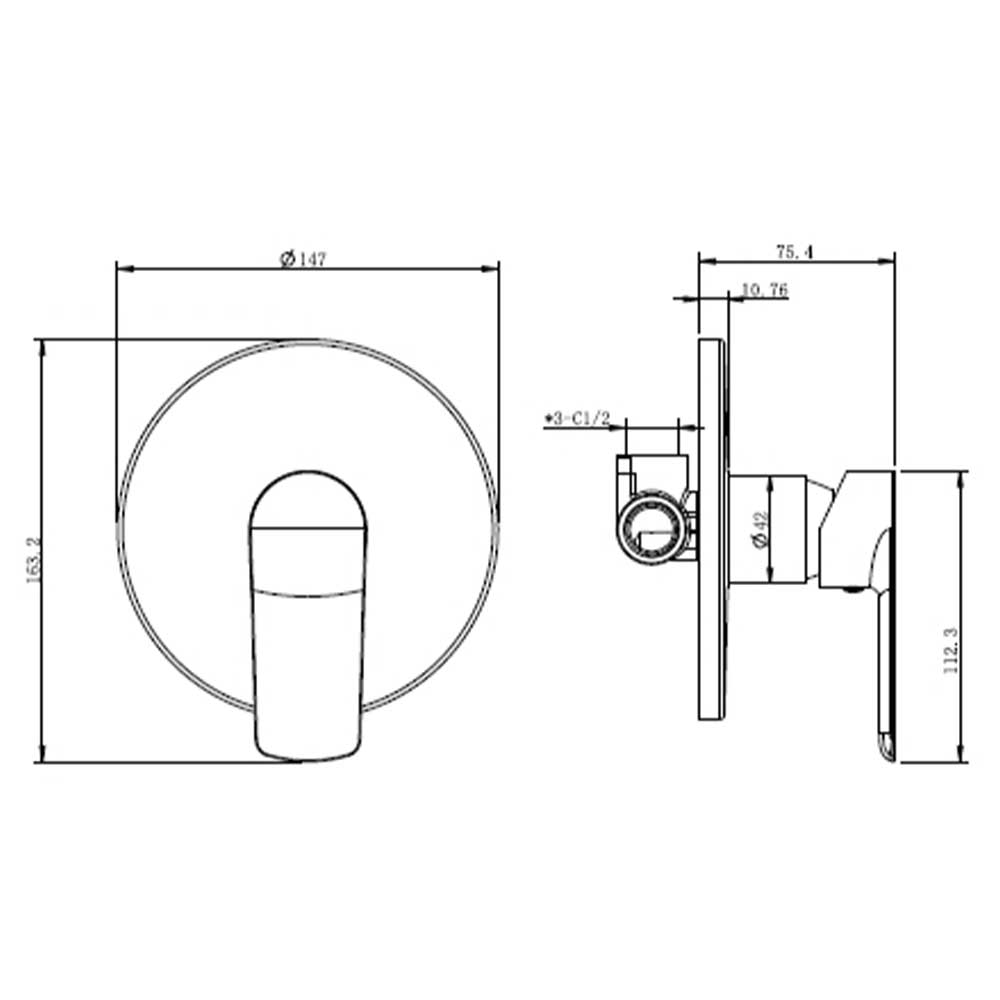 Cobra Seine Shower Mixer ('1011632660 / 101162EN00 / 101161GN00