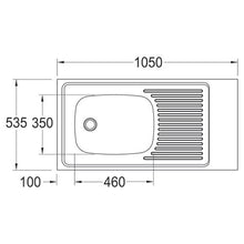 Load image into Gallery viewer, Franke Trendline 711 Stainless Steel Single End Bowl Drop-on Sink 535x1050mm
