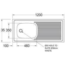 Load image into Gallery viewer, Franke Trendline 711 Stainless Steel Single End Bowl Drop-on Sink 535x1200mm
