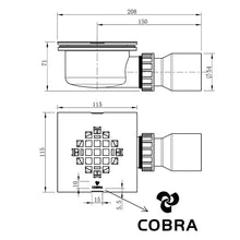 Load image into Gallery viewer, Cobra Seine Square Shower Trap - Brushed Gold
