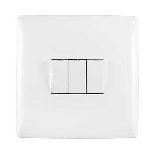 Crabtree Diamond 3 Lever Light Switch 4 x 4