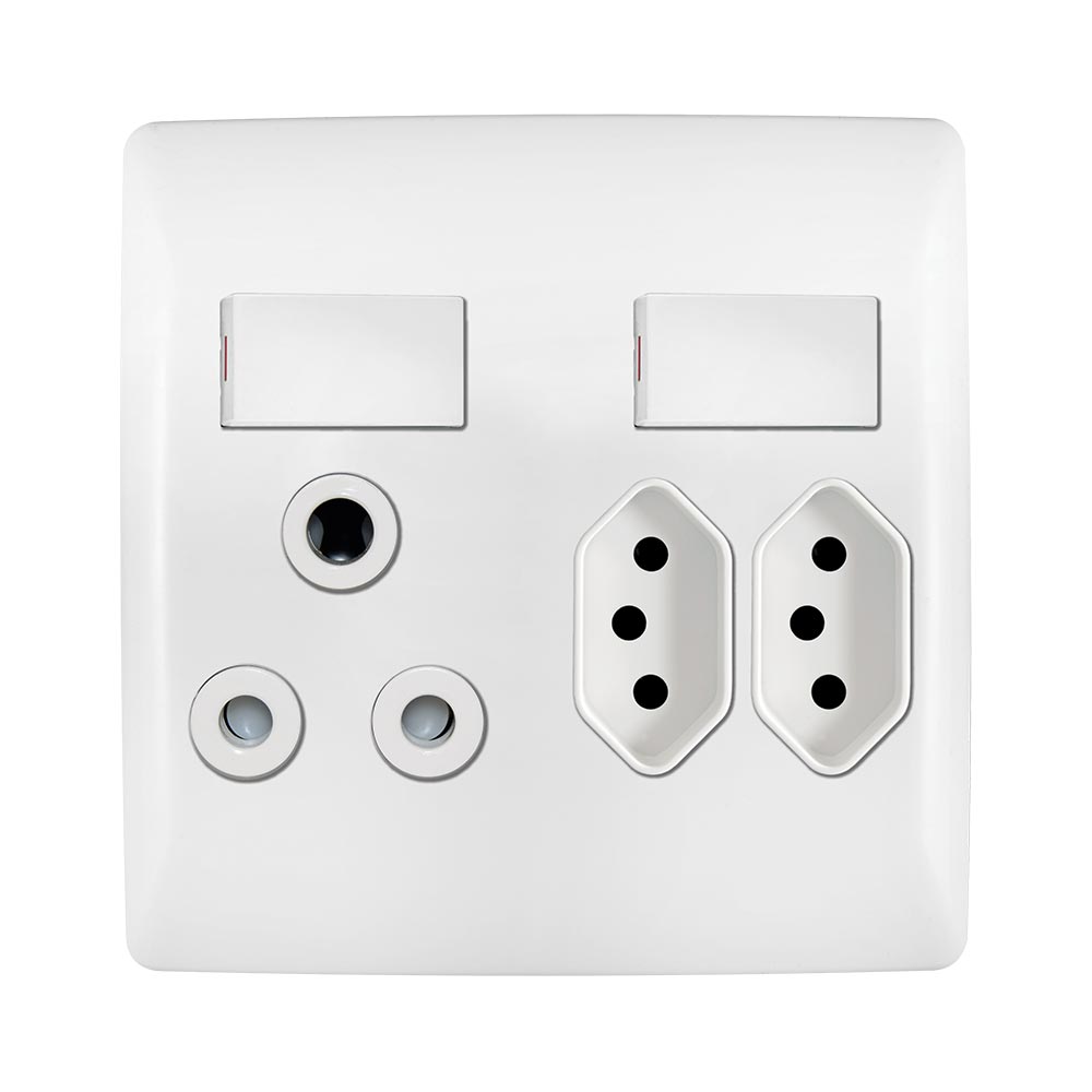Crabtree Diamond RSA Double Slimline Combo Socket 4 x 4