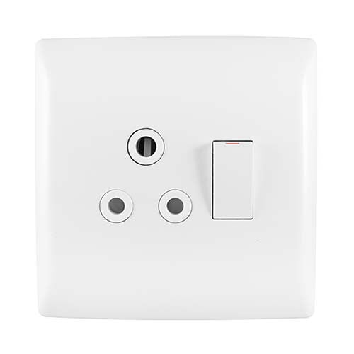 Crabtree Diamond Single RSA Socket 4 x 4 - Vertical Switch