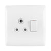 Crabtree Diamond Single RSA Socket 4 x 4 - Vertical Switch