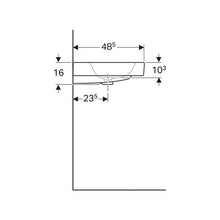 Load image into Gallery viewer, Geberit iCon Wall-Hung Basin 1200mm without Tap Hole
