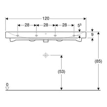 Load image into Gallery viewer, Geberit iCon Wall-Hung Basin 1200mm without Tap Hole
