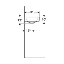 Load image into Gallery viewer, Geberit iCon Wall-Hung Basin with Shelf Surface

