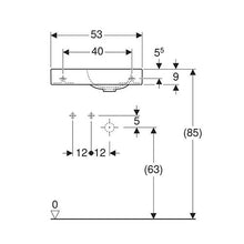 Load image into Gallery viewer, Geberit iCon Wall-Hung Basin with Shelf Surface
