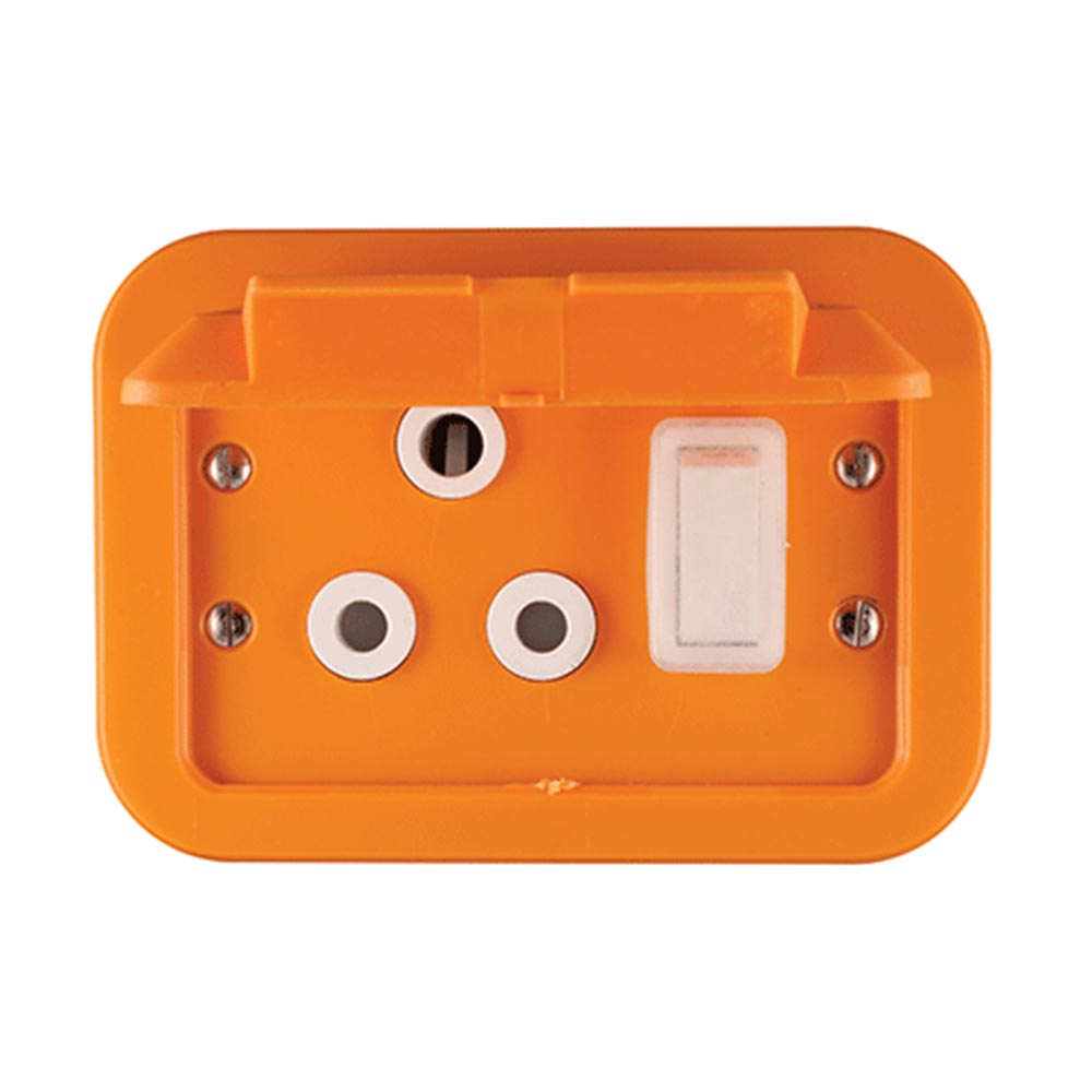 Crabtree Industrial Single RSA Weatherproof Socket 2 x 4 - Metal Surface Box