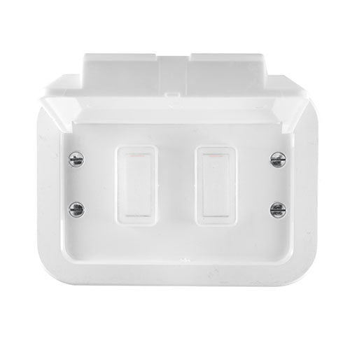 Crabtree Industrial 2 Lever 1-Way Weatherproof Switch in Surface Box 2 x 4