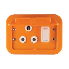 Load image into Gallery viewer, Crabtree Industrial Single RSA Weatherproof Socket 2 x 4 - Plastic Surface Box
